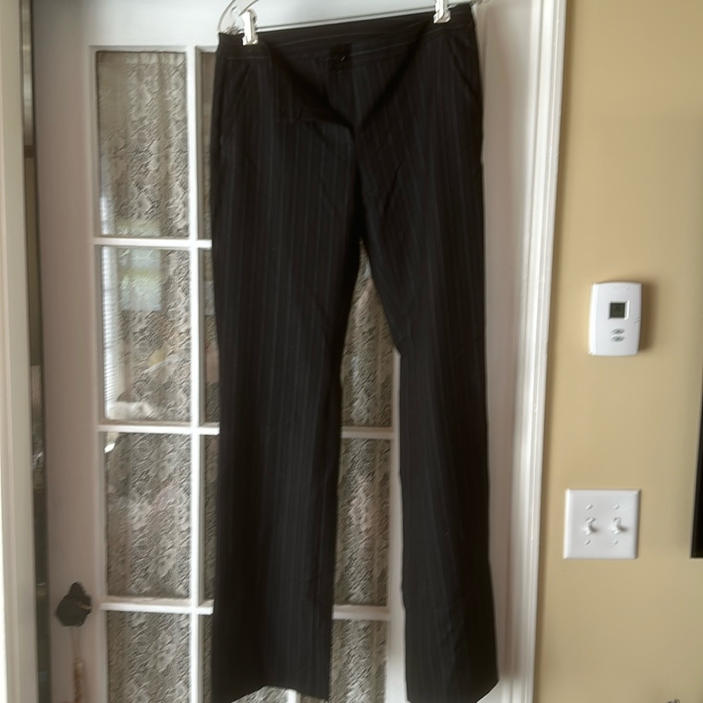Benetton black striped pants. Size 8